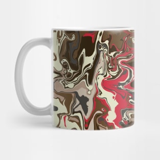 Raspberry Truffle Marble - Digital Paint Spill Mug